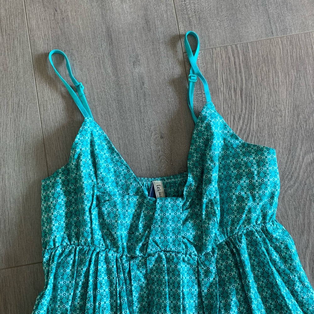 Lei Turquoise Floral Green Dress Girls Size M. C - Picture 4 of 10
